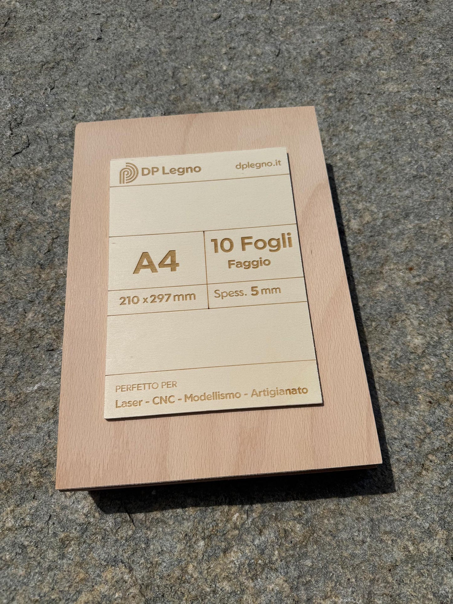 Pack Compensato in Faggio per Laser, CNC e Modellismo - A4 (297x210 mm)
