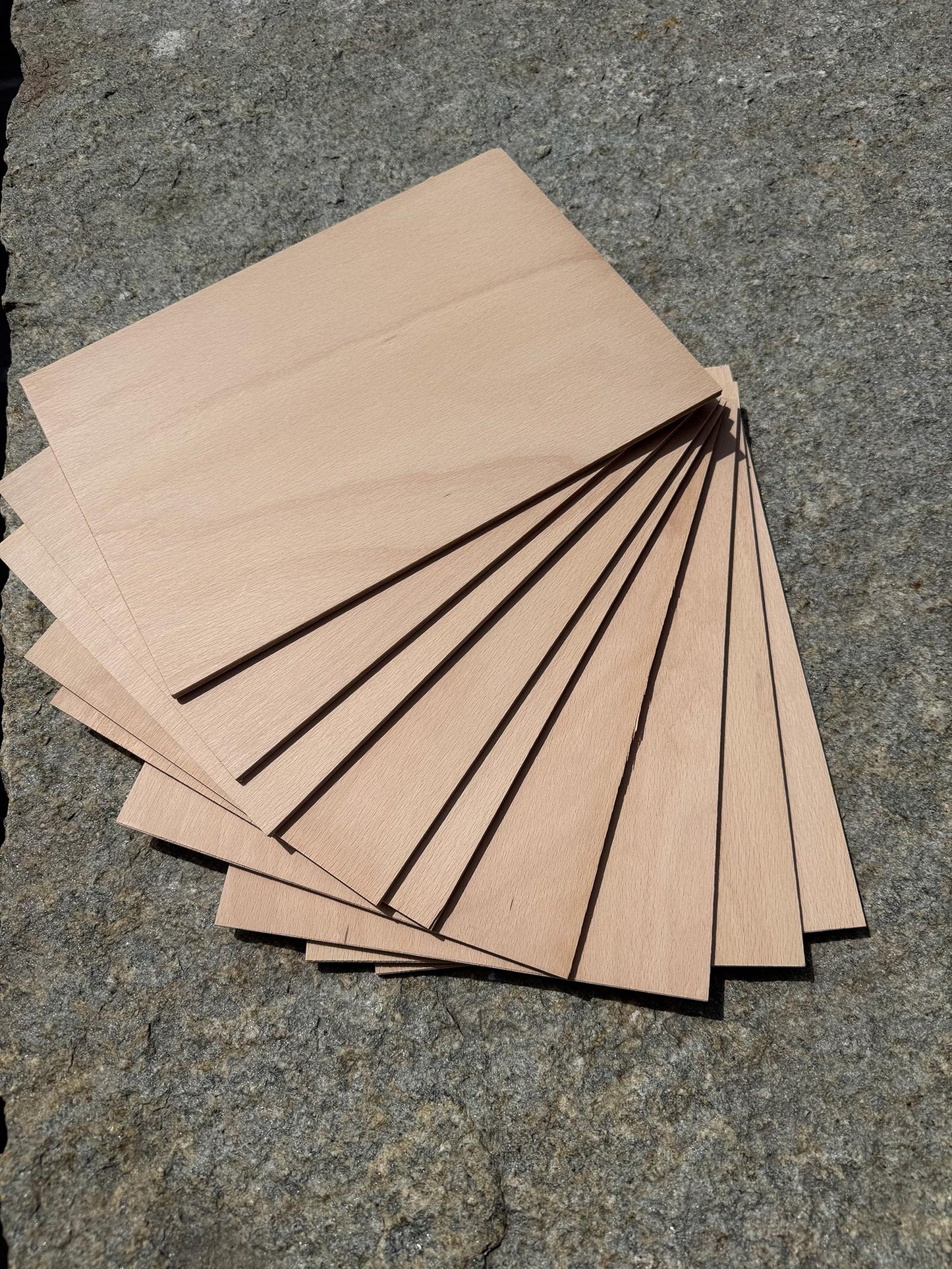 Pack Compensato in Faggio per Laser, CNC e Modellismo - A4 (297x210 mm)