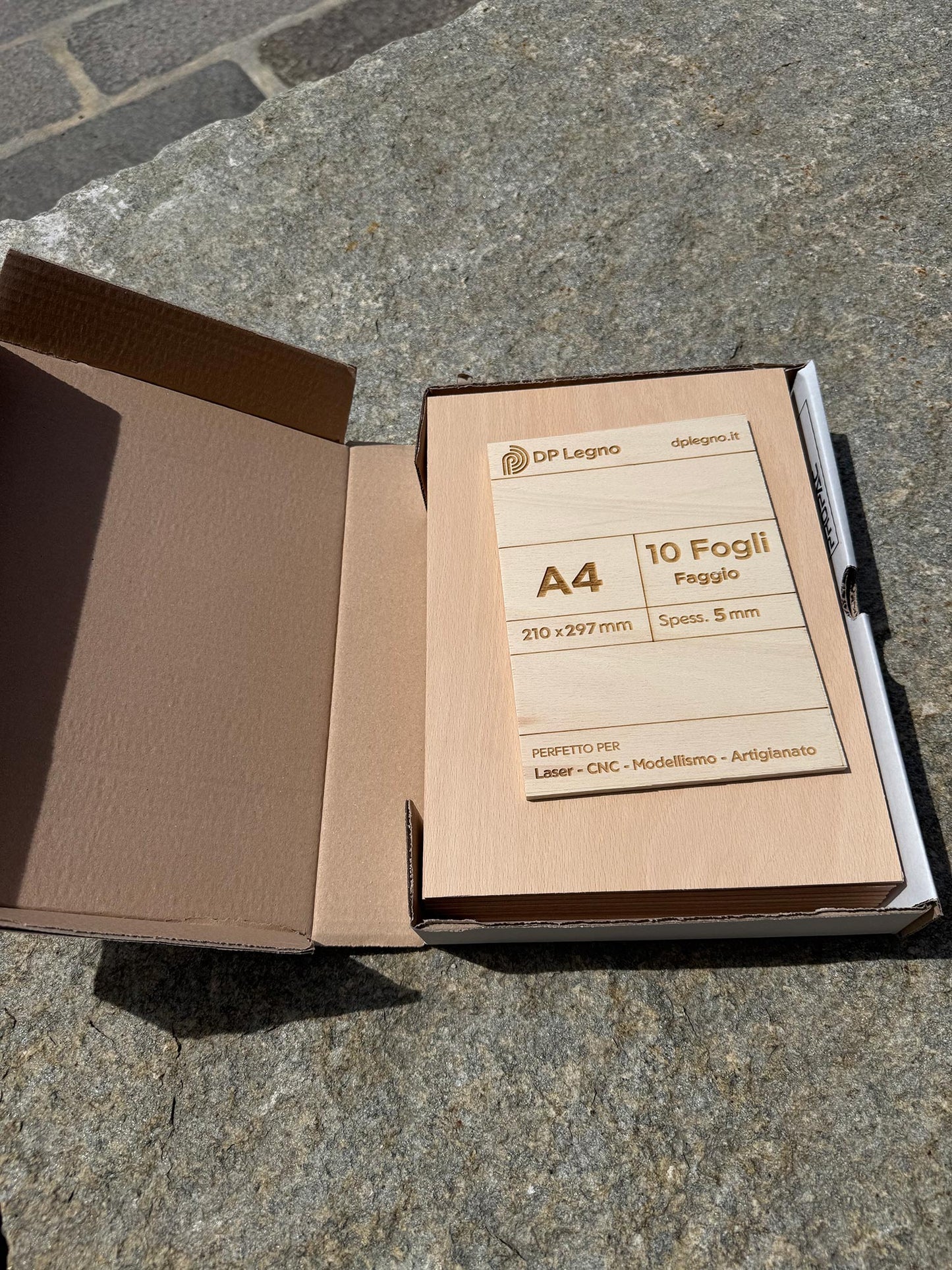 Pack Compensato in Faggio per Laser, CNC e Modellismo - A4 (297x210 mm)