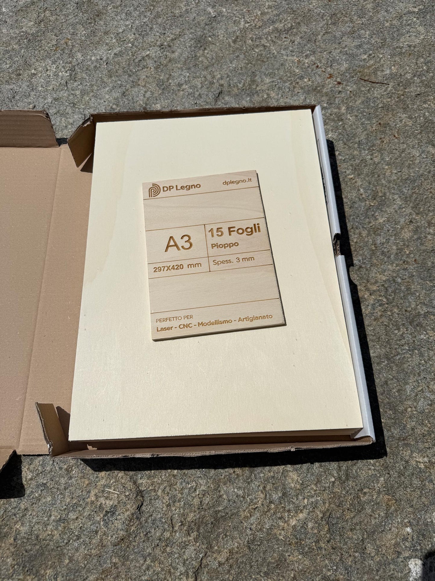 Pack Compensato in Pioppo per Laser, CNC e Modellismo - A3 (297x420 mm)