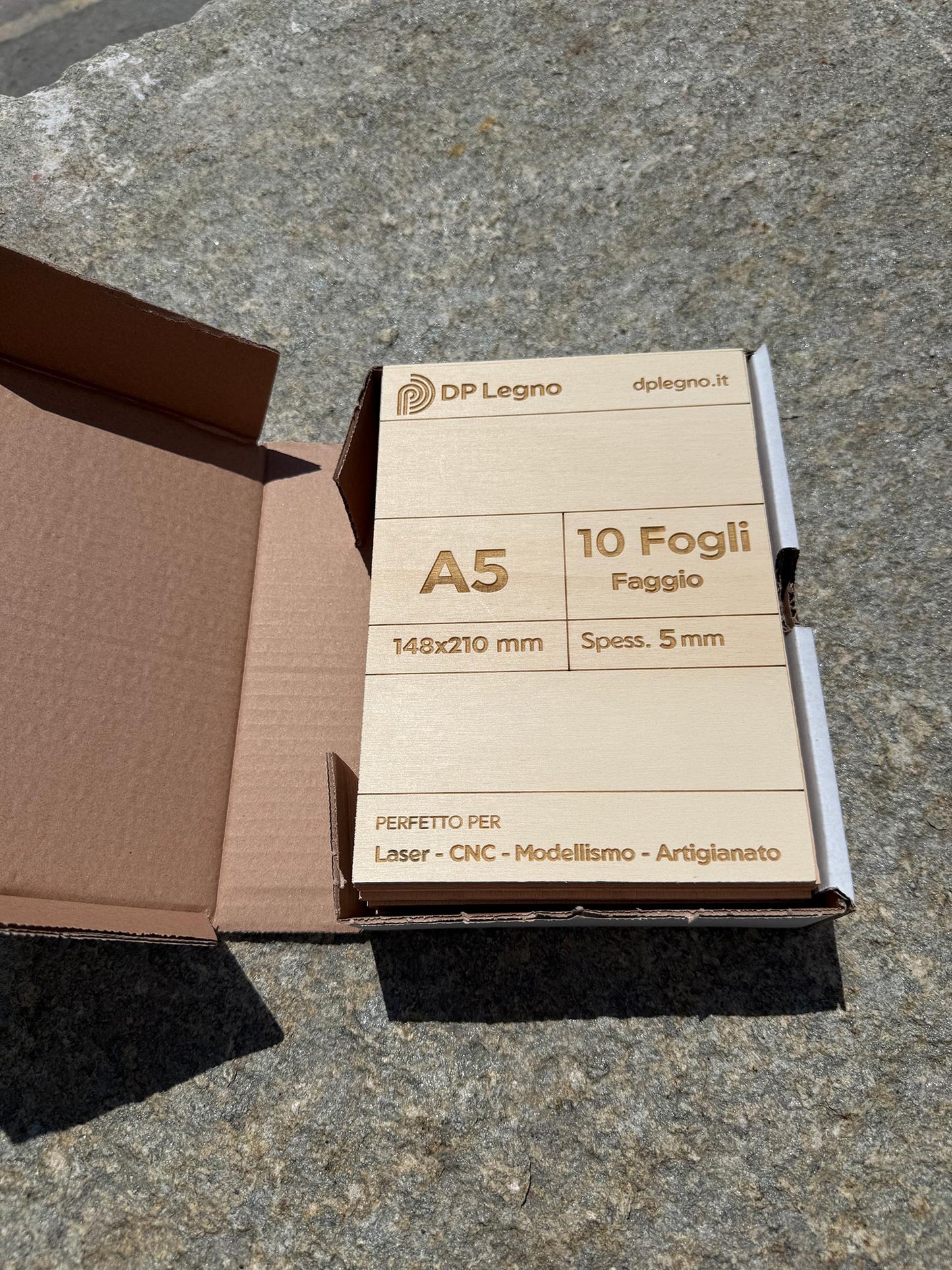 Pack Compensato in Faggio per Laser, CNC e Modellismo - A5 (148x210 mm)