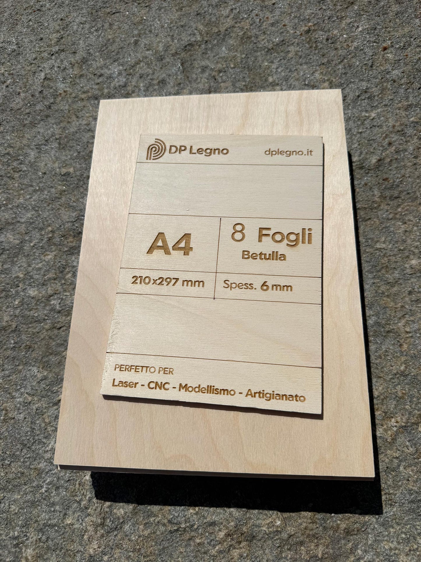 Pack Compensato in Betulla per Laser, CNC e Modellismo - A4 (297x210 mm)