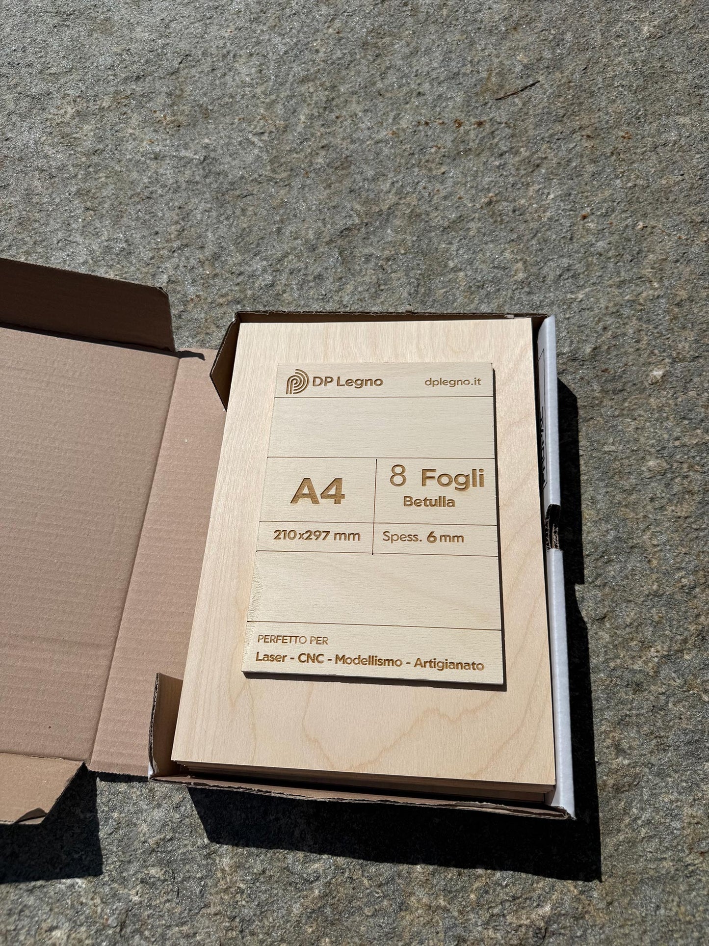 Pack Compensato in Betulla per Laser, CNC e Modellismo - A4 (297x210 mm)
