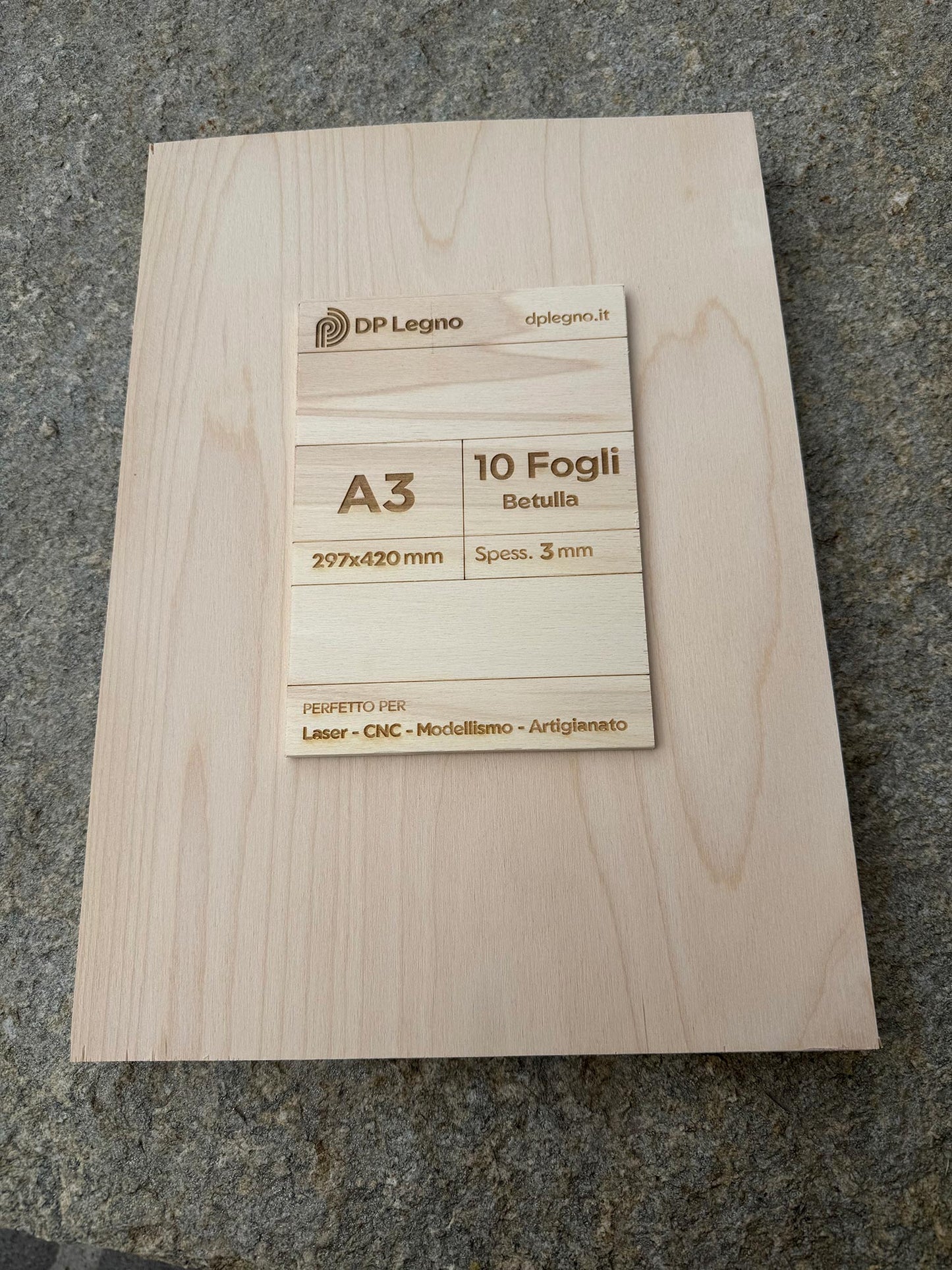 Pack Compensato in Betulla per Laser, CNC e Modellismo - A3 (297x420 mm)
