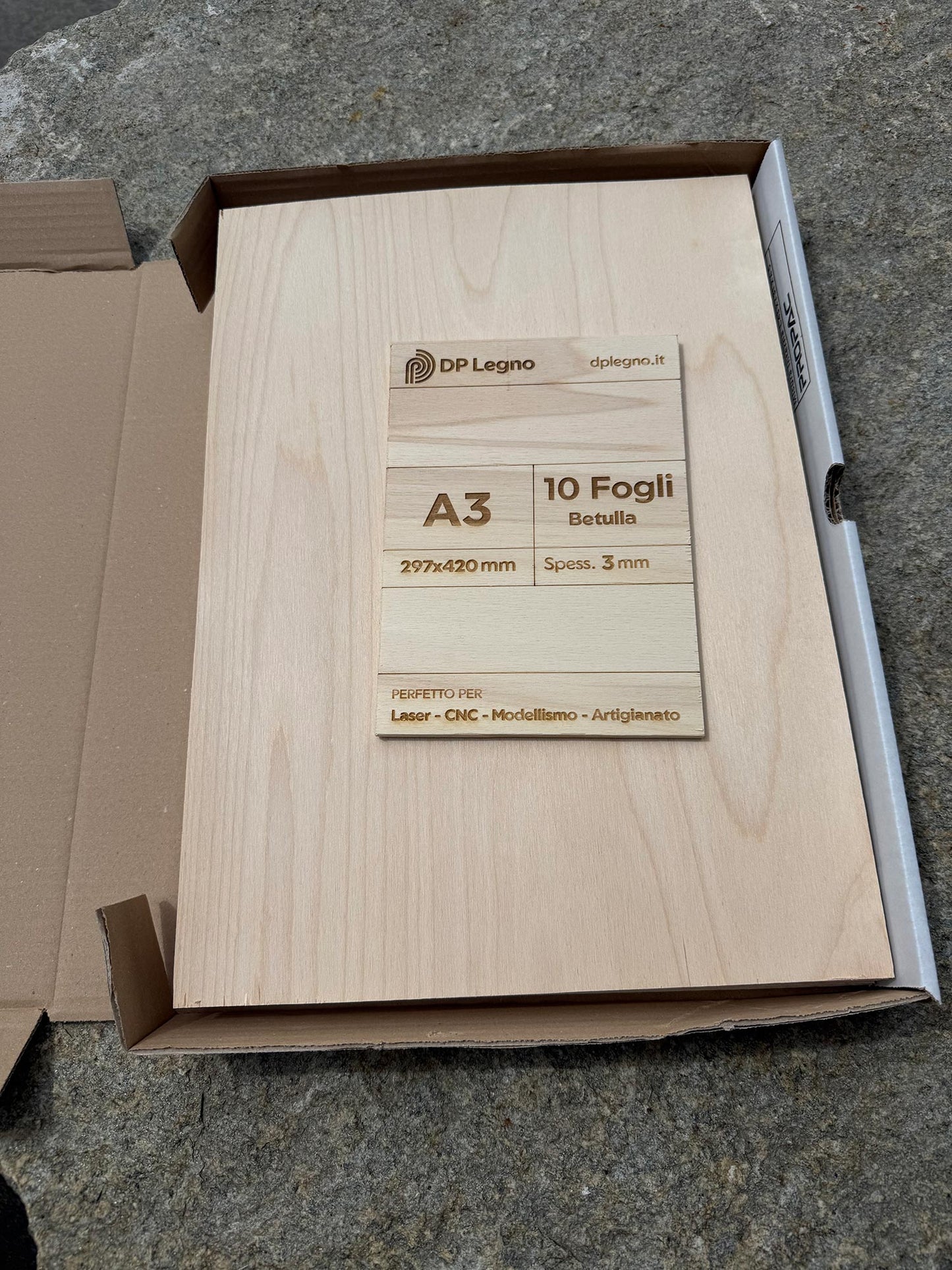 Pack Compensato in Betulla per Laser, CNC e Modellismo - A3 (297x420 mm)